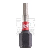 Бита ударная для шуруповёрта MILWAUKEE SHOCKWAVE Hex3 5 25 mm(2шт), AEG