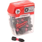 Бита ударная для шуруповерта MILWAUKEE SHOCKWAVE PZ2 25 мм (25 шт.),