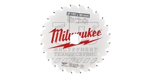 Диск пильный для циркулярок 190/30/1,6 Z24ATB, MILWAUKEE