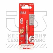Сверло по металлу SWave HSS-G Ti. 4.2mm -1pc, MILWAUKEE