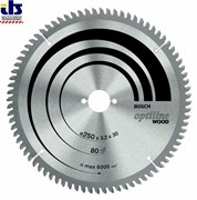 Bosch Пильный диск Optiline Wood 254 x 30 x 2,5 mm, 80 2608640439