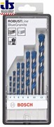 Bosch Набор из 7 свёрл по бетону Robust Line Blue Granite 4; 5; 6; 6; 8; 10; 12 mm 2607010544