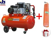 Компрессор_HDC_HDA101_АКЦИЯ__Шланг_полиурет._спиральный_ф_812_мм_AHU208_396_лмин,_10_атм,_поршневой,_масляный,_ресив._100_л,_220_В,_2.20_кВт_HDA101A1