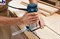 Bosch Кромочный фрезер GKF 600 + оснастка 060160a101